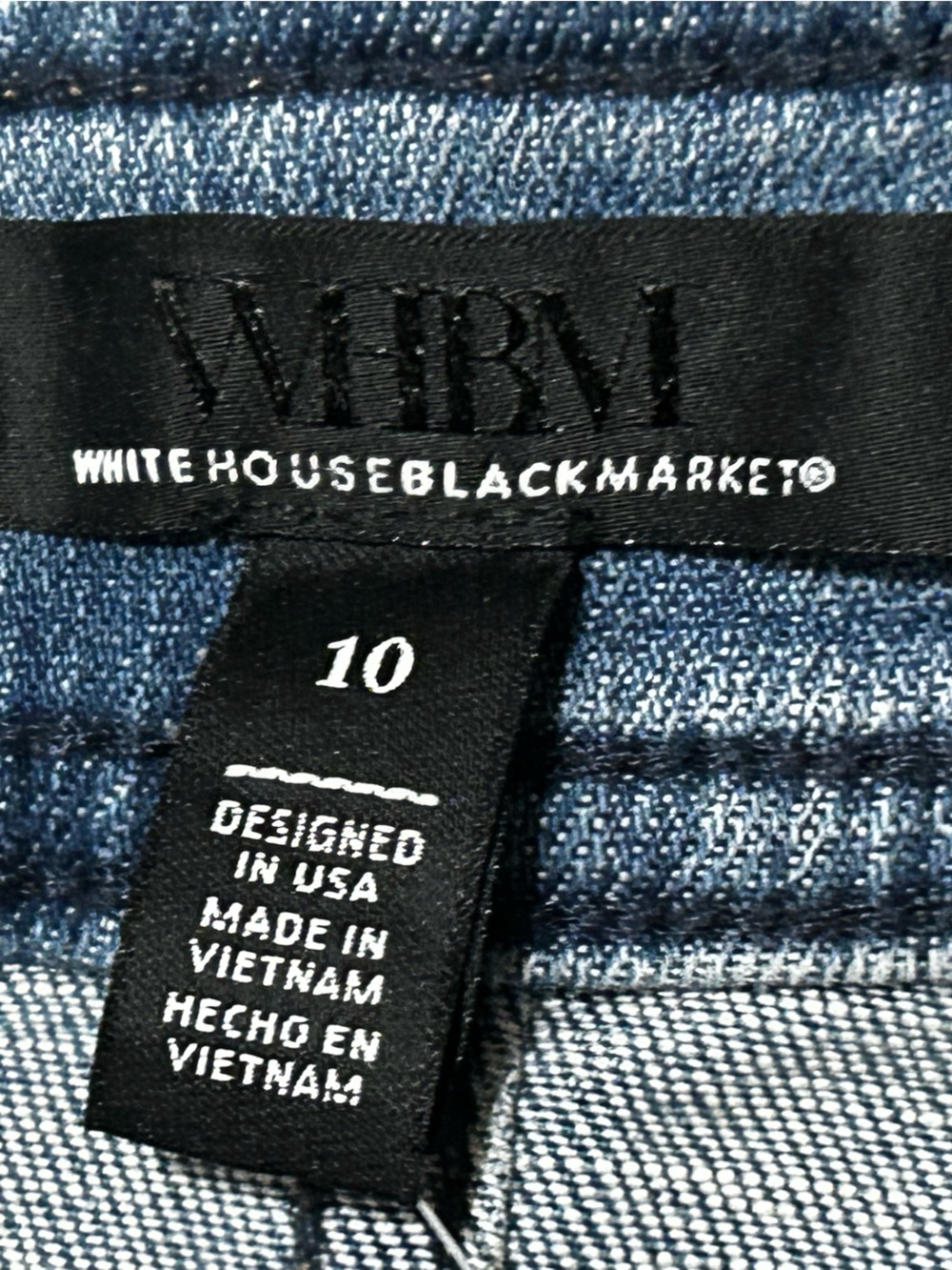 White House Black Market Denim Utility Boot Skirt Size 10 NWT - Picture 4 of 8